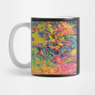 Neon Sunset Dream - Colorful Paint Pour/ Fluid Art - Unique and Vibrant Abstract Acrylic Paintings for Art Prints, Canvas Prints, Wall Art, Mugs, Leggings, Phone Cases, Tapestries and More Mug